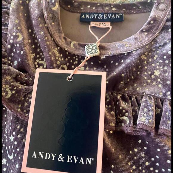 Adorable Velvet Baby Romper - Andy & Evan 6-9M NWT - Picture 6 of 6